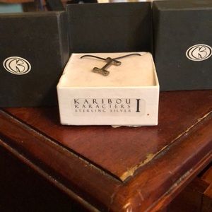 Karibou Karacters “I” Sterling initial NWT